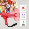 5 Core 40W Waterproof Megaphone Bullhorn Flashlight PRO Fire Army Grade - Battery + LED Light + Adj Volume + Siren Handheld Lightweight for Water Spor