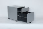 2 Drawer Mobile File Cabinet with Lock Metal Filing Cabinet for Legal/Letter/A4/F4 Size, Fully Assembled Include Wheels, Home/Office Design - Gray