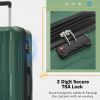 2 Piece Luggage Set with Bags Expanable Spinner Wheels ABS Lightweight Suitcase with TSA Lock 20inch+28inch - as Pic