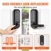 VEVOR Mechanical Keyless Entry Door Lock, 14 Digit Keypad, Embedded Outdoor Gate Door Locks Set with Keypad and Handle, Water-proof Zinc Alloy