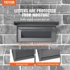 VEVOR Through The Wall Drop Box, Heavy Duty Steel Through the Wall Mailbox with 2.8-7.9" 13" Combination Lock, 12.5x6.3x16.9" Mail Drop Box, Dark