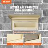 VEVOR Through The Wall Drop Box, Heavy Duty Steel Through the Wall Mailbox with 2.8-7.9" 13" Combination Lock, 12.5x6.3x16.9" Mail Drop Box, Beig