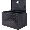 24inch Aluminum tool box,heavy duty truck bed tool box,outdoor trailer pickup storage tool box,RV storage organizer,underbody box w/lock keys,black -