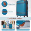 Hardshell Luggage Sets 3 Pieces 20"+28" Luggages and Cosmetic Case Spinner Suitcase with TSA Lock Lightweight,Blue - as Pic