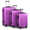 Luggage Set of 3, ABS+PC Hardside Suitcase Sets with TSA Lock 4 Spinner Wheels, Lightweight Trolley Travel Case for Carry On Check-in Business Trip, 2