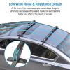 2PCS Universal 110cm/43-inch Car Roof Rack Cross Bar w/ Anti-Theft Lock Adjustable Window Frame 2 Versions Random Delivery - Black