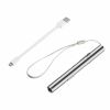 5" LED USB Rechargeable Mini Tactical Flashlight Stainless Steel Torch Pen Light - Default Title