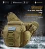 Camouflage shoulder saddlebags crossbody riding photography camera bag outdoor tactical fanny pack crossbody bag - desert color