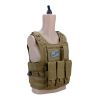 AmphibiousJungle Equipment Game Training Tactical Bottom Shirt Multifunctional Military Vest, Camouflage Outdoor Quick Release Tactical Vest - desert
