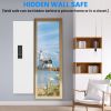 53" Fingerprint Touch Panel In-Wall Safe,Hidden Wall Gun Safe for Rifles with Adjustable Shelves,Assembled Storage Multifunctional Wall Safe for Firea