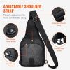 Tactical Sling Bag 10L Military Rover Shoulder Sling Backpack Black, for Men, Outdoor Military Rover Shoulder Sling Chest Pack MOLLE system, for Sport