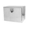 24 Inch Aluminum Stripes Plated Tool Box Pick Up Truck Bed RV Trailer Toolbox Waterproof Square Storage Organizer with Lock and Keys 24"(24.2"Ã—17.1"Ã