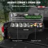 VEVOR Truck Bed Storage Box, Lockable Lid, Waterproof ABS Wheel Well Tool Box 6.6 Gal/20 L with Password Padlock, Compatible with Tundra 2007-2021, Dr