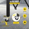 VEVOR Double Folding Security Gate, 5.1' H x 10.2' W Folding Door Gate, Steel Accordion Security Gate, Flexible Expanding Security Gate