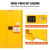 VEVOR Flammable Storage Cabinet 30 Gal, 43.1x18.1x50.1 inch Cold-Rolled Steel Flammable Liquid Storage Cabinet Explosion Proof with 1 Adjustable Shelf