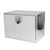 24 Inch Aluminum Stripes Plated Tool Box Pick Up Truck Bed RV Trailer Toolbox Waterproof Square Storage Organizer with Lock and Keys 24"(24.2"Ã—17.1"Ã