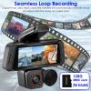 1080P FUD 3 Channel WiFi Dash Cam 170Â° Wide Angle Triple Car Camera With IR Night G-Sensor Motion Detection Loop Recording App Control Support 128G M