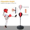 Punching Bag For Kids Junior Boxing Set Boxing Gloves Height Adjustable Free Standing Punching Ball Boxing For Kids Aged from 3 to 8Years Old - Red