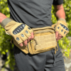 Tactical Fingerless Airsoft Gloves for Outdoor Sports - Tan - M