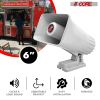 5 CORE Indoor Outdoor PA Horn Speaker 6 x 4 Inch Loud Portable PA Speakers 8 Ohms 50 Watts Max Horn Siren Adjustable Mounting Bracket & Hardware Inclu
