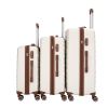 5 Piece Suitcase Set, PP Hardshell Carry on Suitcase Set, Travel Suitcases with Silent plane wheeland TSA Lock WHITE. - as Pic