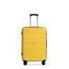 Hardshell Suitcase Spinner Wheels PP Luggage Sets Lightweight Durable Suitcase with TSA Lock,3-Piece Set (20/24/28) ,Yellow - as Pic