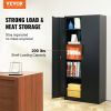 VEVOR Metal Storage Cabinet, Steel Locking Storage Cabinet with 2 Magnetic Doors and 4 Adjustable Shelves, 71'' Metal Cabinet 200 lbs Capacity per She