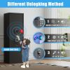 Large Gun Safe Cabinet With 3 Pistol Pouches, Heavy Duty Biometric Fingerprint Lock, Rifle Gun Safe With Adjustable Stand, Detachable Structure Gun Sa
