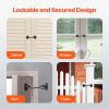 VEVOR Hook and Eye Gate Latch 2 Pack Barn Door Latch Hook with Mounting Screws - 201 Stainless Steel