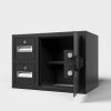 Steel Security Safe and Lock Box with Electronic Keypad - Secure Cash, Jewelry, ID Documents, Black,1.85 Cubic Feet - as Pic