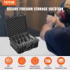VEVOR Hard Pistol Cases with Pre-cut PU Foam, Waterproof & Dustproof Hard Gun Case for 1 Pistol, 18.9Ã—16.3Ã—8.5 in Lockable Pistol Case, Black - Defa