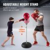 VEVOR Punching Bag, Reflex Boxing Bag for Kids & Adults, Height Adjustable Free Standing Strike Bag Set with Boxing Gloves & Stand, Workout Speed Bag