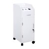 Hair Salon Storage Cart with Wheels & 3 Hair Dryer Holders & 4 Drawers & Lock & 2 Keys, Hairdressing Tools Station Mobile Makeup Case White - as pictu