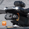 4DRC V28 Drone With 4K HD Dual Camera Obstacle Avoidance Foldable Smart Follow for beginner US - black(1Battery)