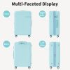 4 Piece Luggage Set with Compression Packing Cubes for Suitcase Expanable Spinner Wheels Lightweight Suitcase with TSA Lock 16 IN+20IN+24IN+28IN - as