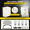 VEVOR NEMA Steel Enclosure, 16 x 12 x 8'' NEMA 4X Fiberglass Electrical Box, IP66 Waterproof & Dustproof, Outdoor/Indoor Electrical Junction Box