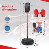 Inflation-Free Boxing set with Punching Bag and Boxing Gloves Quick Rebound Design for 5+ Years Old Kids - Black