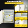 VEVOR Fiberglass STELL Enclosure, 12 x 10 x 6'' NEMA 4X Fiberglass Electrical Box, IP66 Waterproof & Dustproof, Outdoor/Indoor Electrical Junctio