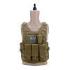 AmphibiousJungle Equipment Game Training Tactical Bottom Shirt Multifunctional Military Vest, Camouflage Outdoor Quick Release Tactical Vest - desert