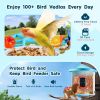 VEVOR Smart Bird Feeder with Camera 2K HD AI Identify Bird Species Auto Capture - 1 External 3W Panel - Blue