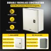 VEVOR Fiberglass STELL Enclosure, 12 x 10 x 6'' NEMA 4X Fiberglass Electrical Box, IP66 Waterproof & Dustproof, Outdoor/Indoor Electrical Junctio