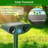 Solar Ultrasonic Animal Repeller PIR Motion Sensor Animal Repellent Chaser IPX4 Waterproof for Farm Garden Yard to Drive Raccoon Squirrel Rat Skunk Ra
