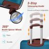 Hardshell Luggage Sets 3 Pieces 20"+28" Luggages and Cosmetic Case Spinner Suitcase with TSA Lock Lightweight,Blue - as Pic
