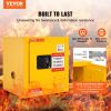 VEVOR Flammable Cabinet 16.9" x 16.9" x 18.2", Galvanized Steel Safety Cabinet, Adjustable Shelf Flammable Storage Cabinet, for Commercial Industrial
