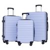 luggage sets 3 piece,carry-on luggage with wheels,check in luggage,28/24/20 inch luggage,tsa approved lock,hardshell suitcase,Blue Purple - as Pic
