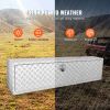VEVOR Underbody Truck Box, 60"Ã—17"Ã—18" Pickup Storage Box, Heavy Duty Aluminum Diamond Plate Tool Box with Lock and Keys, Waterproof Trailer Storage