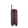 3 Piece Luggage Sets ABS Lightweight Suitcase with Two Hooks, Spinner Wheels, TSA Lock, (20/24/28) Wine Red - as Pic