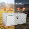 VEVOR Underbody Truck Box, 36"Ã—24"Ã—24" Pickup Storage Box, Heavy Duty Aluminum Diamond Plate Tool Box with Lock and Keys, Waterproof Trailer Storage