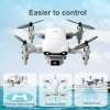 2024 New 4DRC V9 Mini Drone 3Battery RC Drone 4K HD Dual Camera WiFi FPV Foldable Quadcopter - White(3 Batteries)