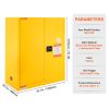 VEVOR Flammable Storage Cabinet 30 Gal, 43.1x18.1x50.1 inch Cold-Rolled Steel Flammable Liquid Storage Cabinet Explosion Proof with 1 Adjustable Shelf